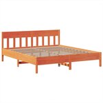 vidaXL Cadre de lit sans matelas cire marron 200x200cm bois pin massif