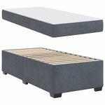 vidaXL Cadre de lit avec matelas Gris foncé 90 x 200 cm Velours