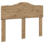 vidaXL Cadre de lit Chêne artisan 120 x 200 cm Bois de pin massif