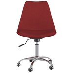 vidaXL Chaises pivotantes à manger lot de 2 Rouge bordeaux Tissu