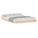 vidaXL Cadre de lit Marron 120 x 200 cm Bois massif en pin