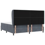 vidaXL Lit à ressorts avec matelas Gris foncé 200 x 200 cm Velours
