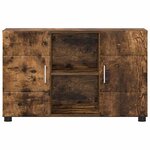 vidaXL Buffet avec étagère FLORIN Chêne fumé 88 5 x 30 5 x 55 5 cm