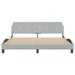 vidaXL Cadre de lit Dover gris clair 183x213 cm velours