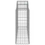 vidaXL Paniers à gabions arqués 5 Pièces 200x50x100/120 cm fer galvanisé