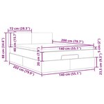 VidaXL Cadre de lit ottoman avec matelas rose 140x200 cm velours