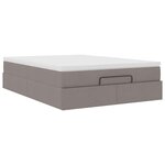 VidaXL Cadre de lit ottoman avec matelas taupe 140x190 cm tissu