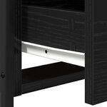 vidaXL Cabinet de chevet avec tiroir Chêne noir 44 x 45 x 60 cm