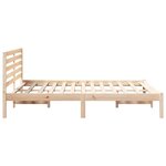vidaXL Cadre de lit avec tête de lit Marron 120 x 190 cm Pin massif