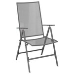 vidaXL Ensemble de salle à manger pour jardin 3 Pièces Anthracite Acier