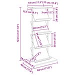 vidaXL Étagère à magazines avec étagère Bois ancien 68 x 40 x 123 5 cm