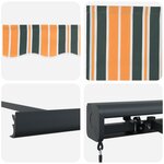 vidaXL Auvent Rétractable Vert et jaune 300 x 250 cm Tissu et Métal