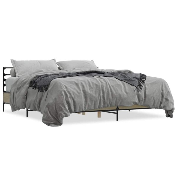 vidaXL Cadre de lit sans matelas chêne sonoma 180x200 cm