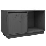vidaXL Meuble TV Gris 74x35x44 cm Bois de pin massif