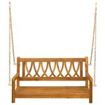 vidaXL Banc balançoire de jardin Naturel 110 x 56 x 58 cm