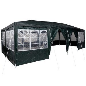 vidaXL Tente de fête 12 parois vertes 8x4 m PE