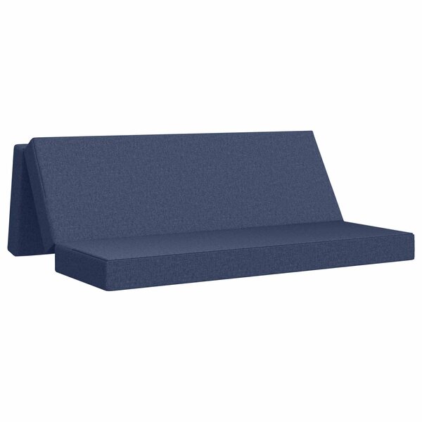 vidaXL Canapé-lit pliable 180 x 67 x 45 cm Bleu