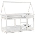 vidaXL Lit superposé sans matelas blanc 80x200 cm bois de pin massif