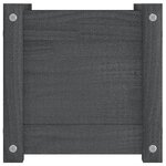 vidaXL Jardinières d'extérieur 2 Pièces Gris 31x31x31 cm Bois de pin