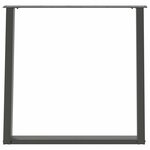 vidaXL Pieds de table à manger en U 2 pièces Anthracite 80 x (72-73) cm Acier