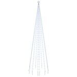 vidaXL Sapin de Noël sur mât de drapeau 310 LED Blanc froid 300 cm