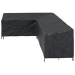 vidaXL Housse de meubles d'extérieur Noir 286 x 222 x 80 cm Tissu 210D