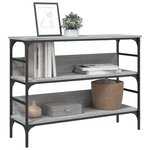 vidaXL Table console sonoma gris 100x32x75 cm bois d'ingénierie