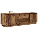 vidaXL Meuble TV avec éclairage LED vieux bois 160 5x41x50 cm