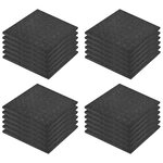 vidaXL Carreaux de protection antichoc 24Pièces Caoutchouc 50x50x3cm Noir