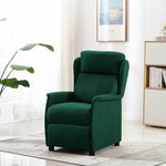 vidaXL Fauteuil inclinable Vert foncé 67.5 x 93.5 x 101.5 cm tissu
