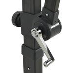 vidaXL Parasol de jardin en porte-à-faux et mât et lumières LED vert