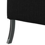 vidaXL Canapé à Haut Dossier Noir 109 x 56 x 121 cm tissu