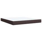 vidaXL Sommier à lattes de lit avec matelas Marron foncé 180x200 cm