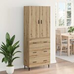 vidaXL Haut Armoire avec tiroir Chêne artisanal 69 5 x 34 x 180 cm