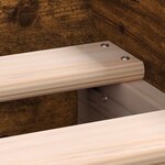 vidaXL Cadre de lit sans matelas chêne fumé 75x190cm bois d'ingénierie