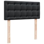 vidaXL Sommier à lattes de lit avec matelas Noir 80x200cm Similicuir