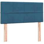 vidaXL Sommier à lattes de lit et matelas bleu foncé 90x210 cm velours