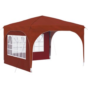 vidaXL Tente de fête pop-up 290 x 290 x 245 cm Terre cuite