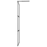 vidaXL Paroi de douche à l'italienne avec verre trempé Noir 100x195 cm