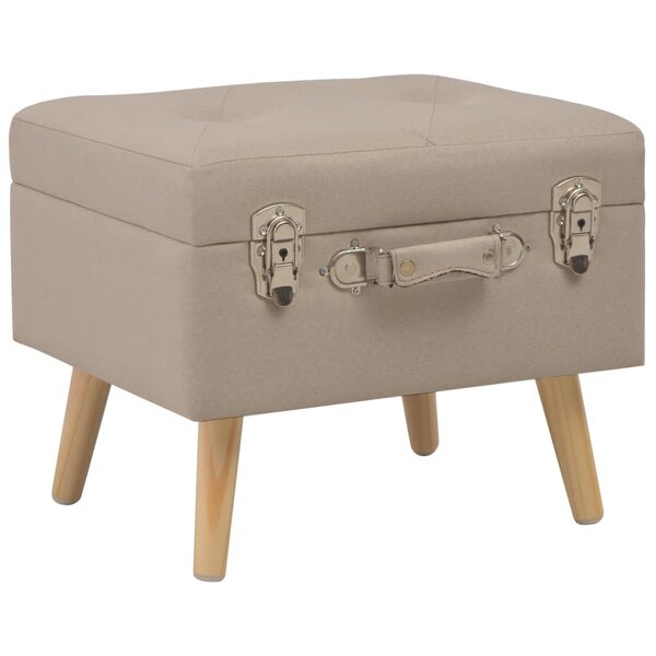 Tabouret de rangement 40 x 33 x 33 cm beige tissu 02_0021226