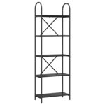 vidaXL Étagère Chêne noir 60 x 30 x 183 cm Bois d'ingénierie