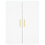 vidaXL Buffet haut Blanc 69 5x34x180 cm Bois d'ingénierie