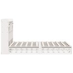 vidaXL Lit bibliothèque sans matelas blanc 140x200 cm bois pin massif
