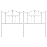 vidaXL Tête de lit métal blanc 180 cm