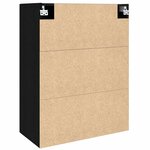 vidaXL Armoire suspendue Montage mural Chêne noir 69 5 x 34 x 90 cm