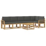 vidaXL Ensemble de canapés d'extérieur 7 pc Blanc et anthracite