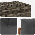 vidaXL Sofa de milieu extérieur Bois d'Acacia Massif Naturel