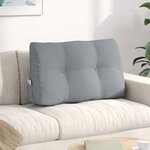 vidaXL Coussin de Dos Gris clair 80 x 24 x 50 cm tissu