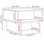 vidaXL Table basse Chêne fumé 48 x 46 x 35 cm Bois d'ingénierie