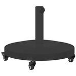 vidaXL Pied de parasol 24.45 kg Noir Rond Réglable